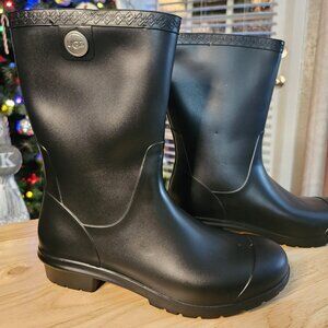 UGG Australia Sienna Matte Women's Boots Rain Rubber Boots Black 1100510